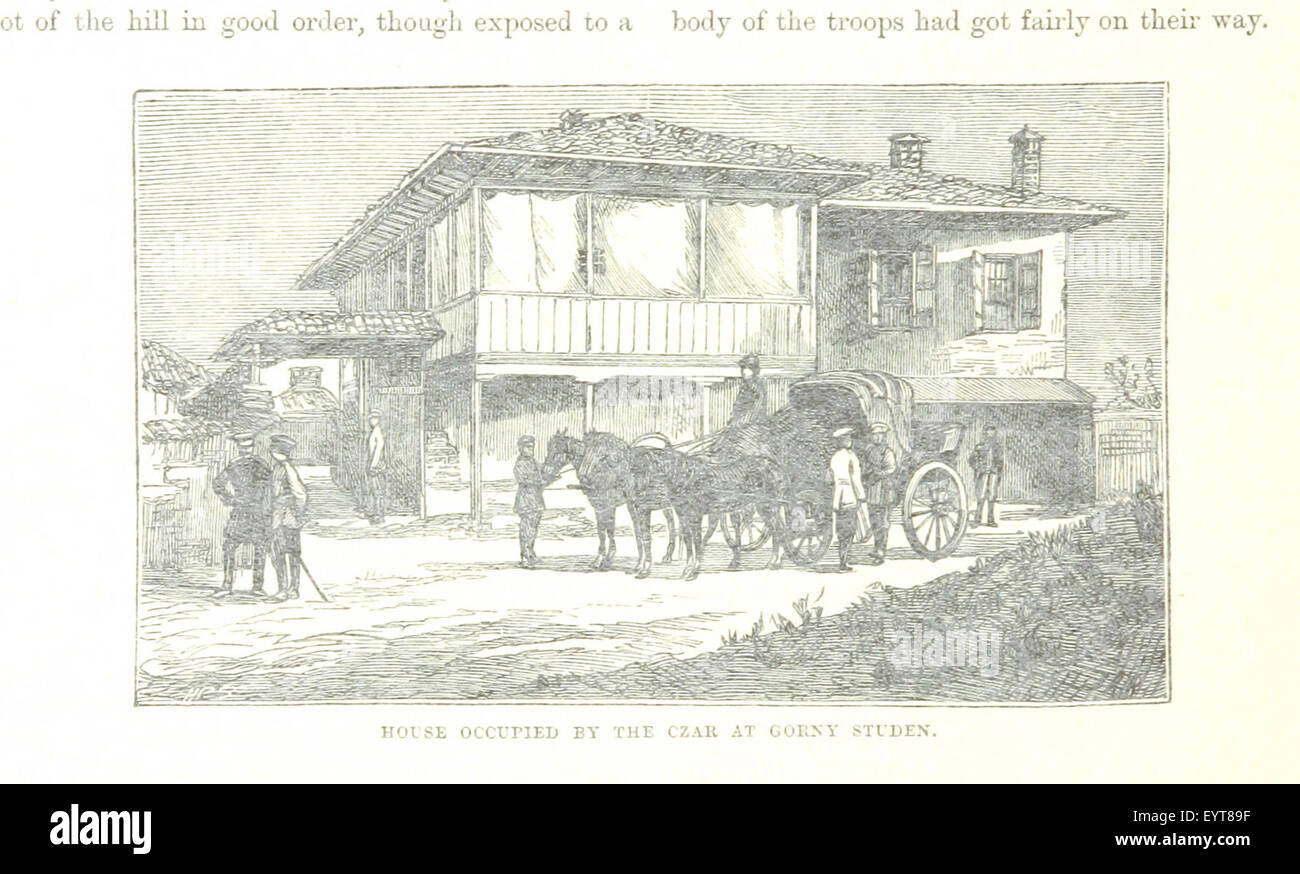 Pagina 392 di "Cassell's Illustrated History of the Russo-Turkish War" presenta una scena visiva che raffigura il conflitto tra Russia e Turchia, mostrando significativi impegni militari durante la guerra. Foto Stock