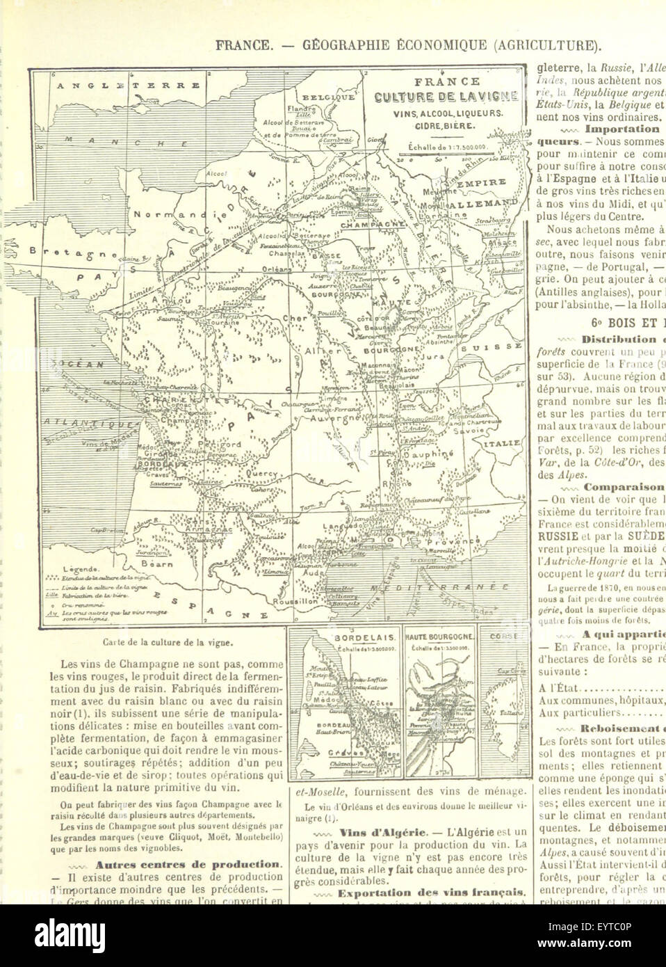Questa immagine, tratta da pagina 55 di "Geographie Générale", mostra probabilmente una mappa o una panoramica geografica delle regioni globali, insieme a indici chiave di riferimento. Foto Stock