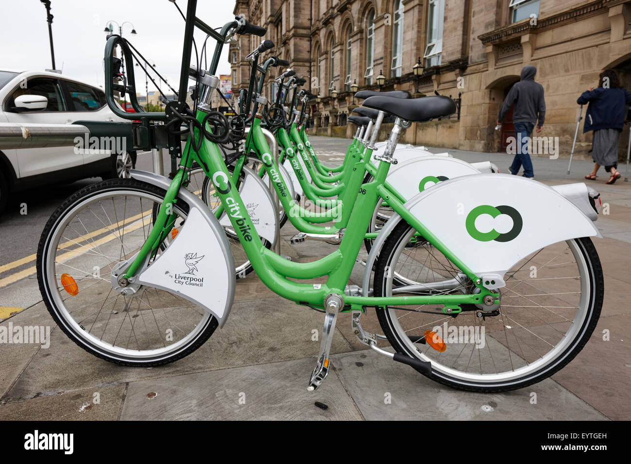 Citybike noleggio bici schema Liverpool England Regno Unito Foto Stock