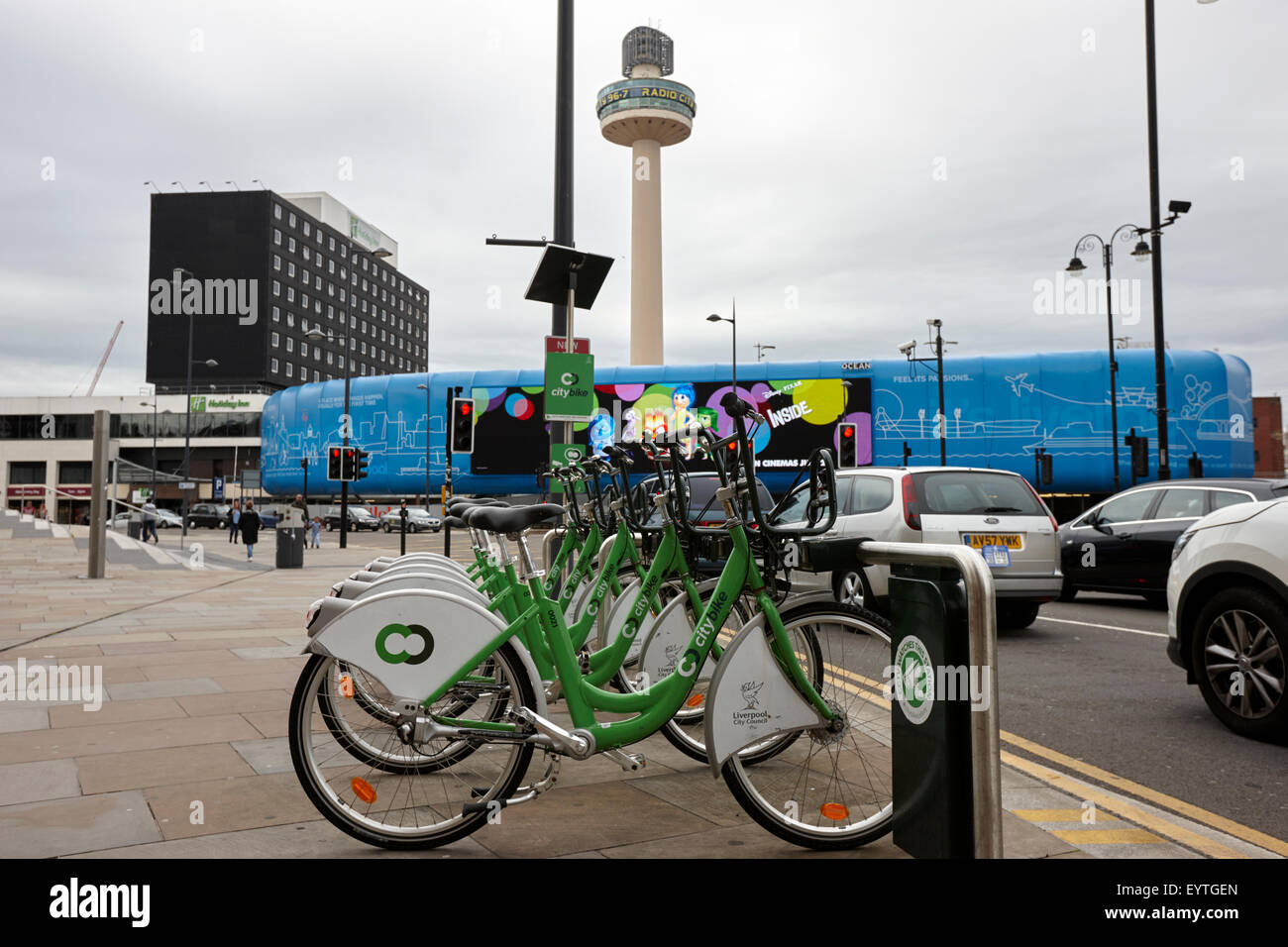 Citybike noleggio bici schema Liverpool England Regno Unito Foto Stock