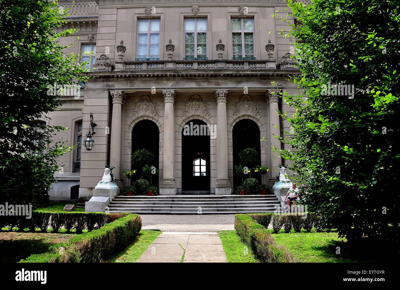 Newport, Rhode Island: Elms, costruito nel 1901 come residenza estiva per il carbone baron Edward Julius Berwind Foto Stock