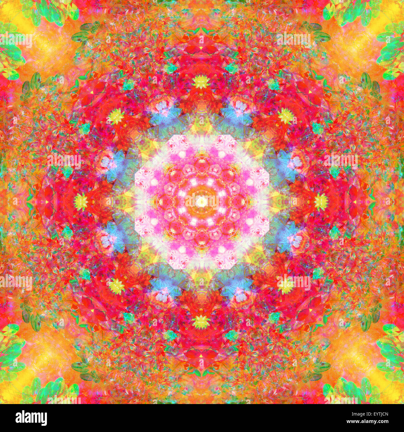 Ornamento simmetrica di foto di fiori Foto Stock