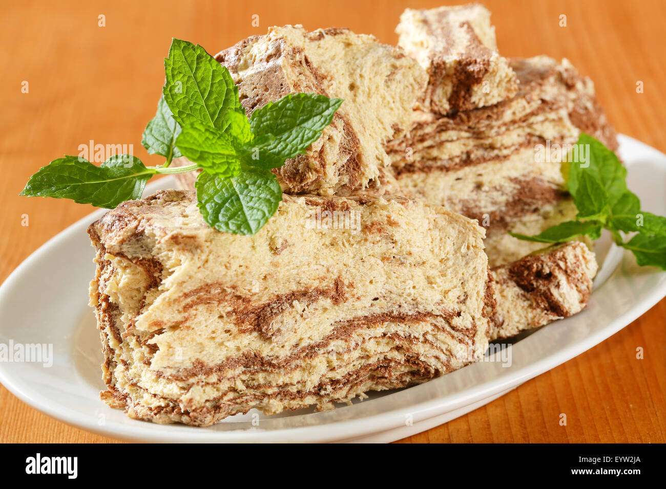 Marmo halva di sesamo con cacao Foto Stock