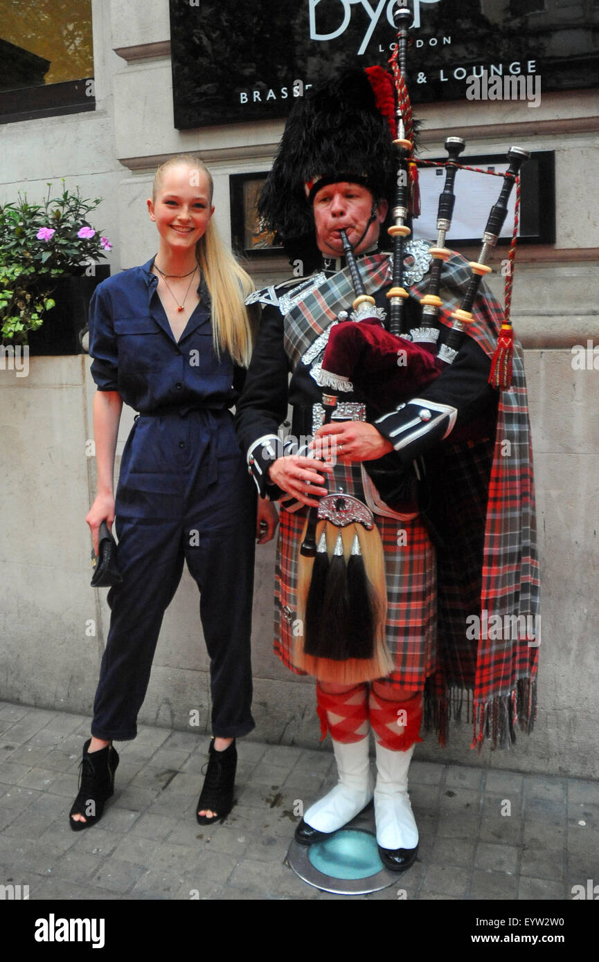 Londra, UK, 01/09/2014 Jean Campbell assiste la Scottish Fashion Awards 2014, a Londra. Foto Stock