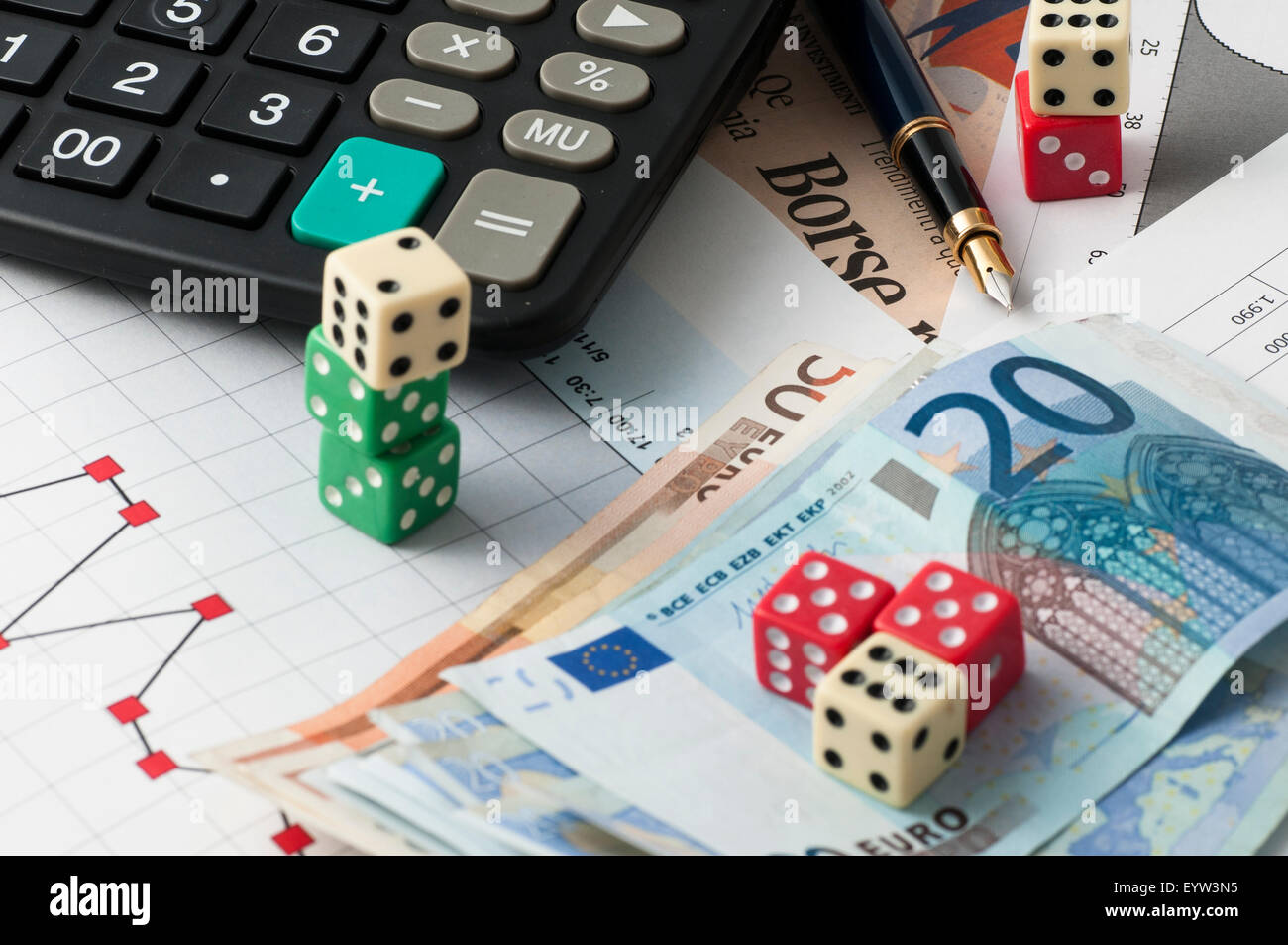 Il mercato azionario Gamble Foto Stock