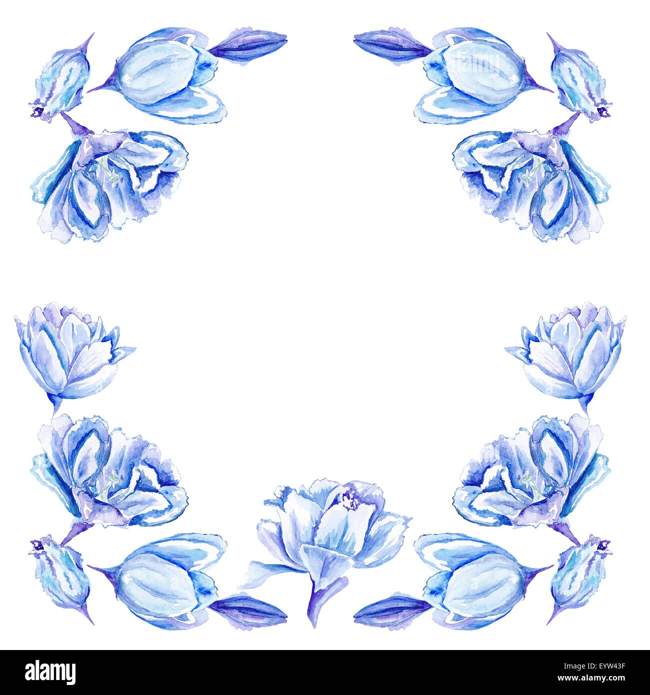 Scheda artistica modello per matrimoni, evento di celebrazione e di design con fiori indaco Foto Stock