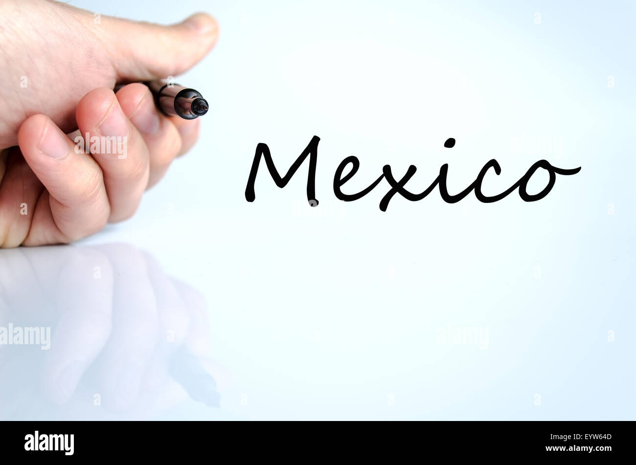 Messico testo concetto isolato su sfondo bianco Foto Stock