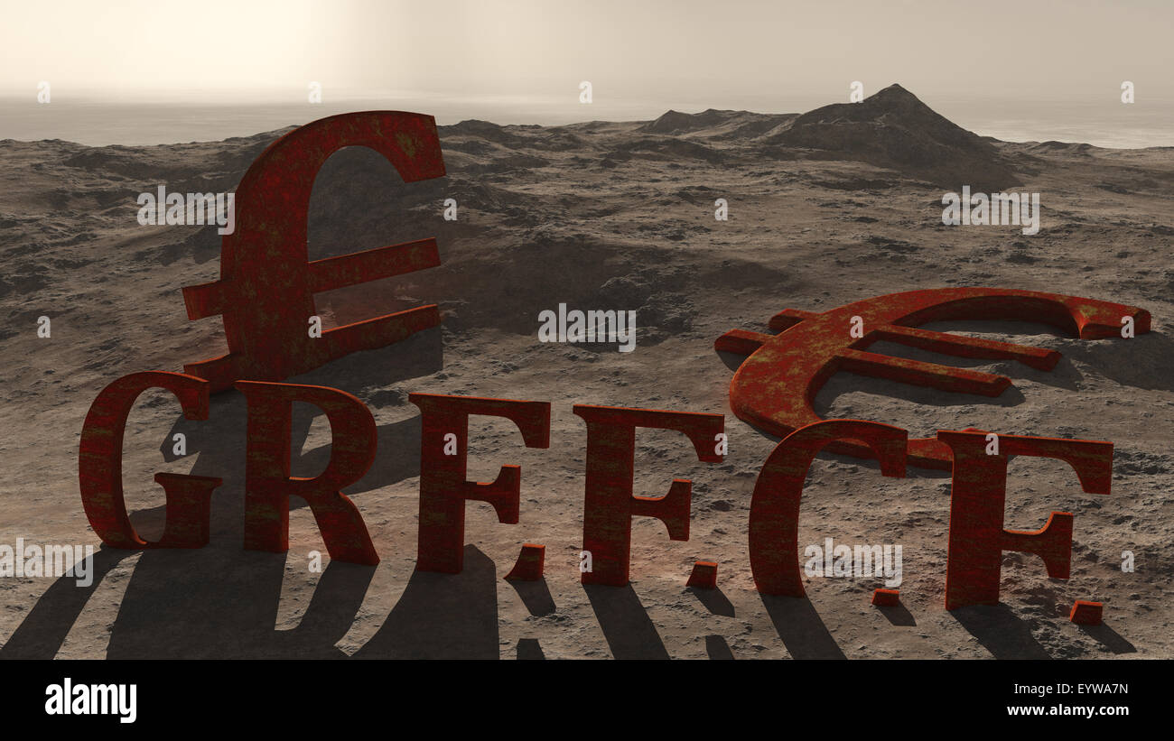 Simbolo, Grecia dopo grexit Foto Stock