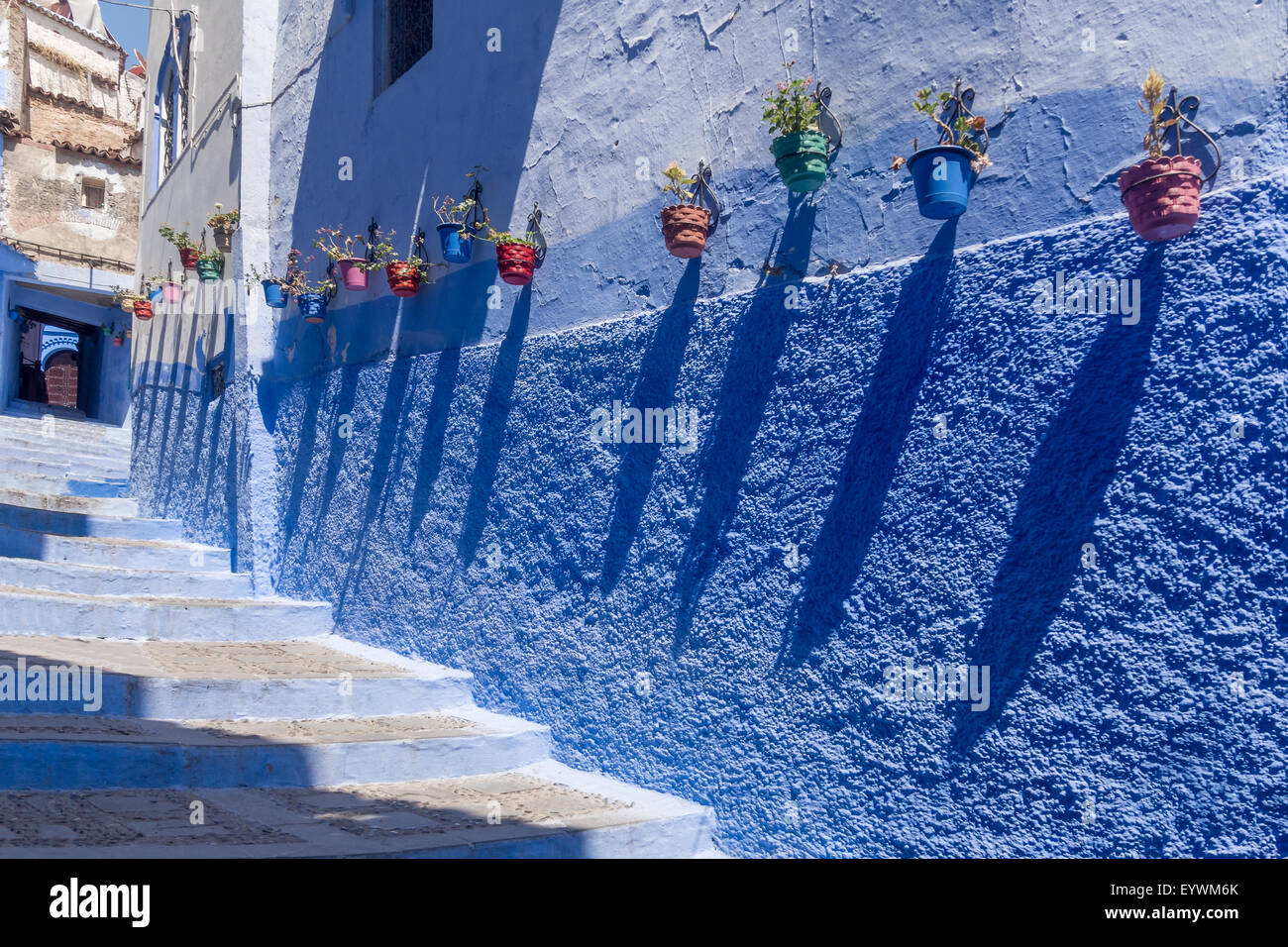 Il blue medina di Chefchaouen, Marocco Foto Stock