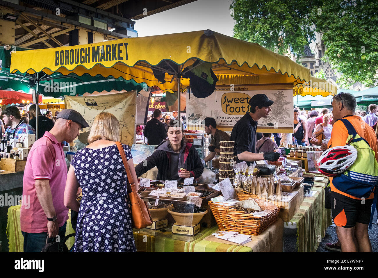 Borough Market di Londra. Foto Stock