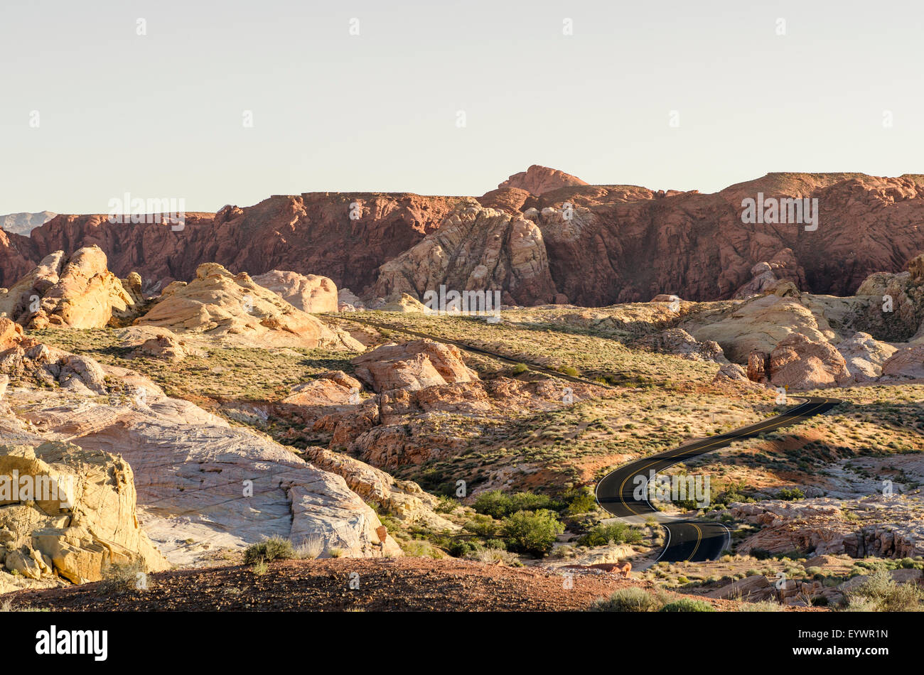 La Valle del Fuoco parco dello stato al di fuori di Las Vegas, Nevada, Stati Uniti d'America, America del Nord Foto Stock