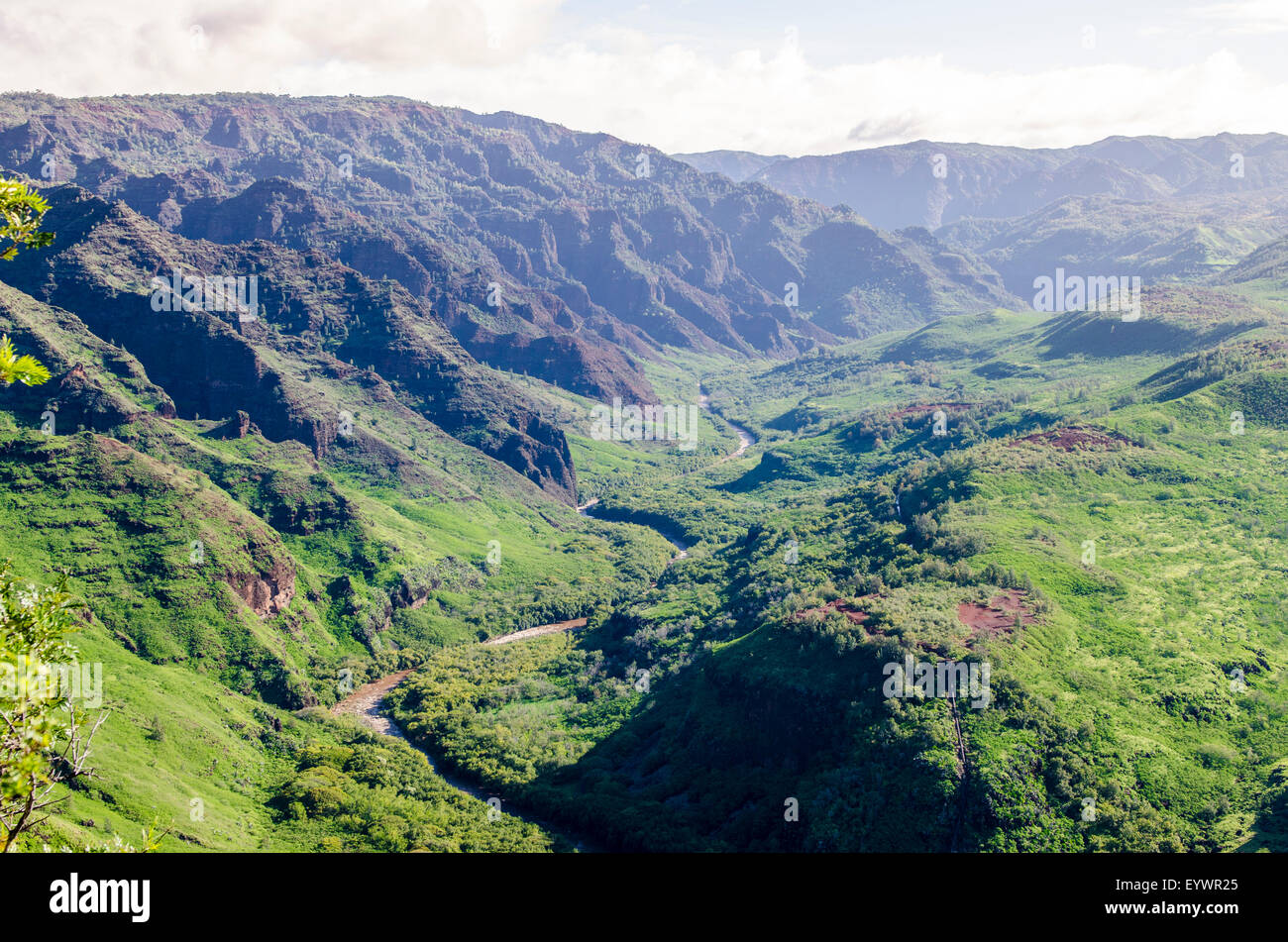 Il Waimea Canyon State Park, Kauai, Hawaii, Stati Uniti d'America, il Pacifico Foto Stock