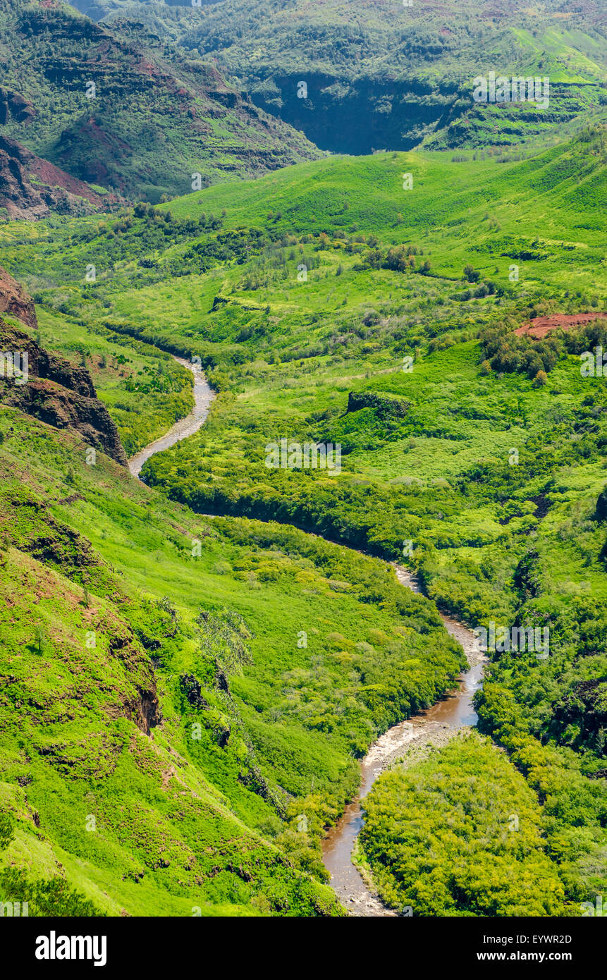 Il Waimea Canyon State Park, Kauai, Hawaii, Stati Uniti d'America, il Pacifico Foto Stock