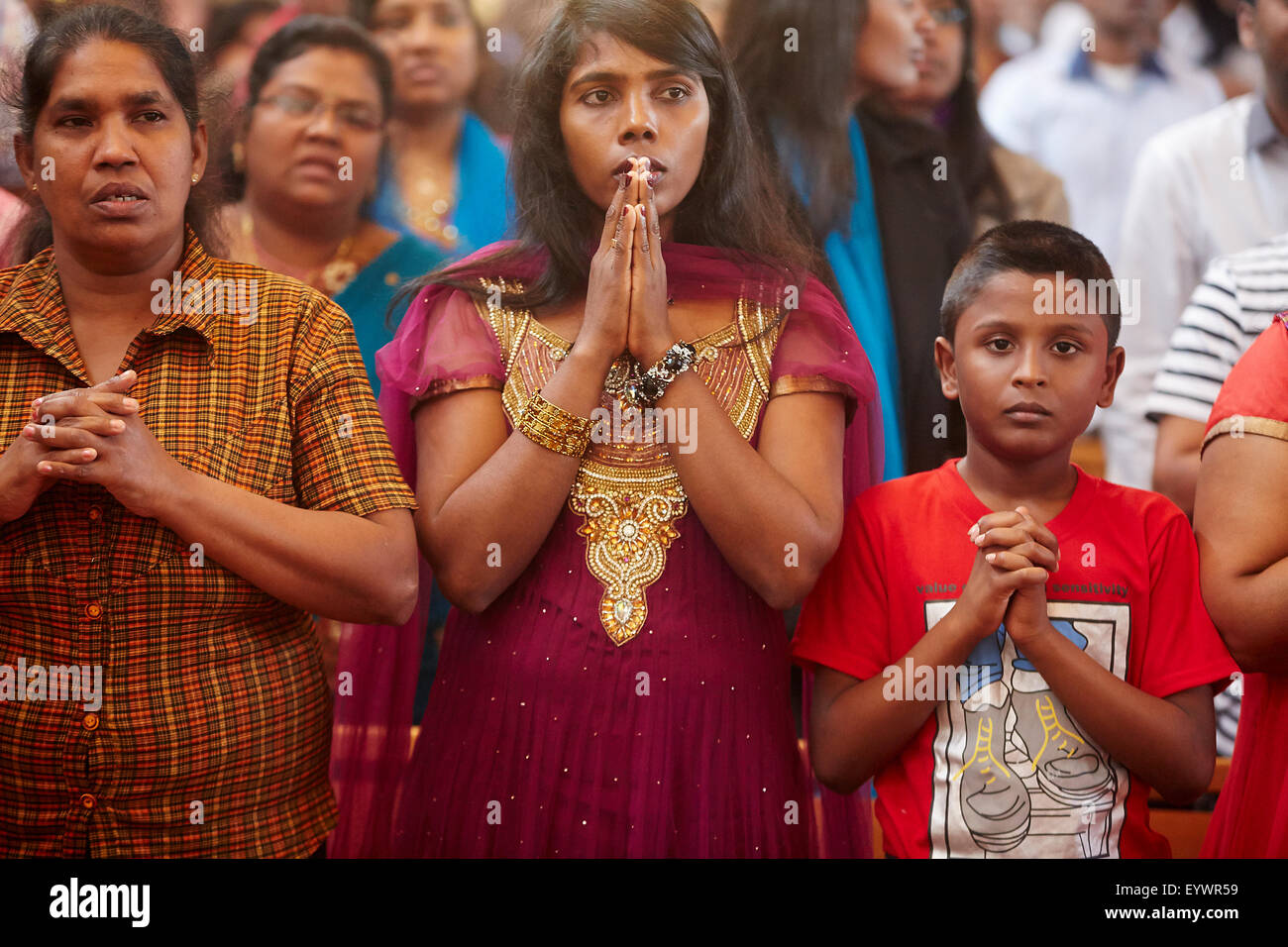 Il Tamil celebrazione cattolica, Antony, Francia, Europa Foto Stock