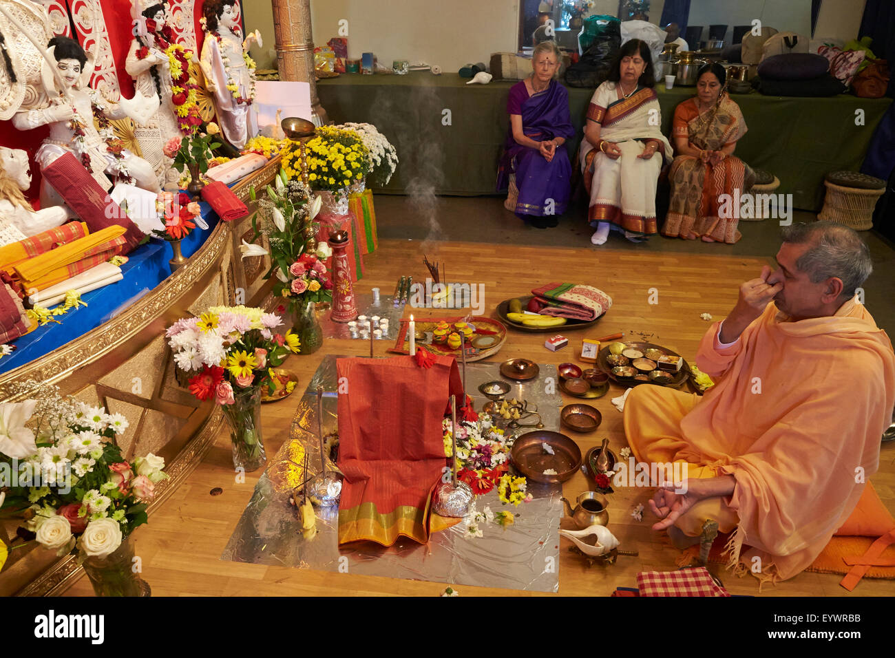 Durga Puja celebrazione a Parigi, in Francia, in Europa Foto Stock