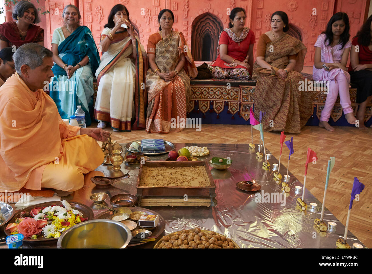 Durga Puja celebrazione a Parigi, in Francia, in Europa Foto Stock