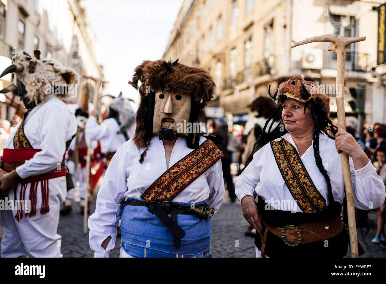 Festival internazionale maschera iberica, Lisbona, Portogallo, Europa Foto Stock
