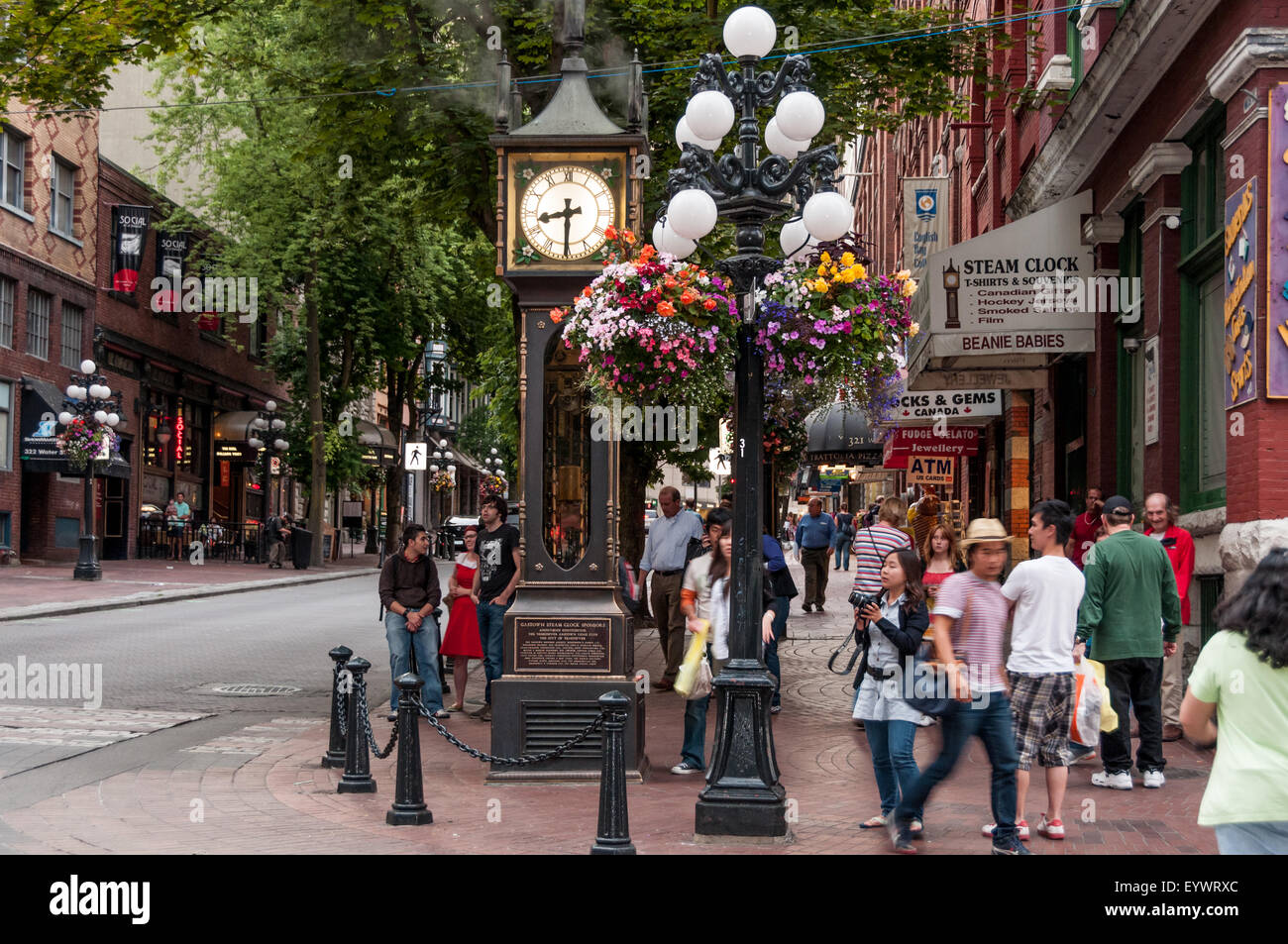 Vancouver Gastown Steam Clock.Vancouver British Columbia Foto Stock