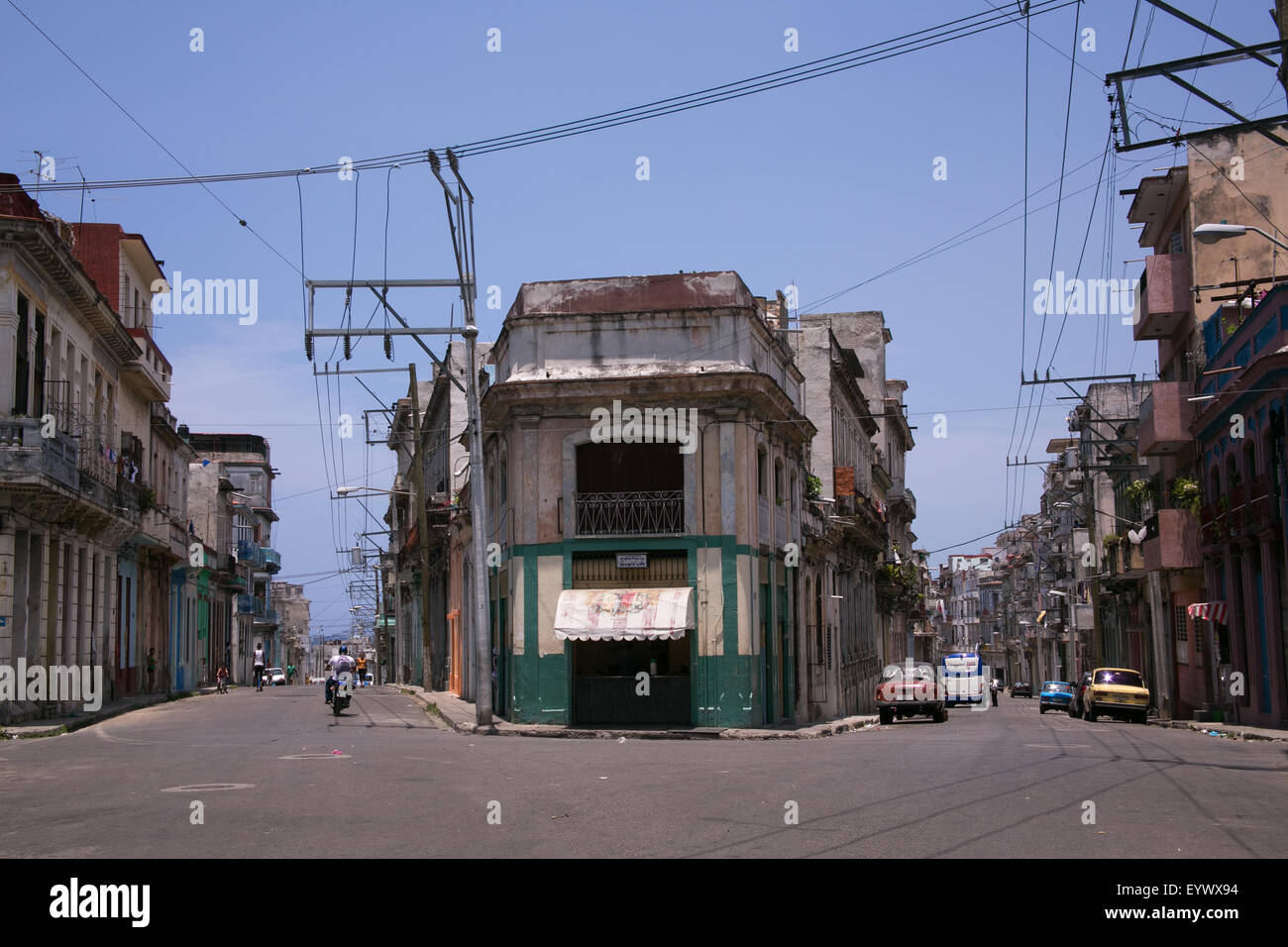 Strade di l'Avana, Cuba. Foto Stock