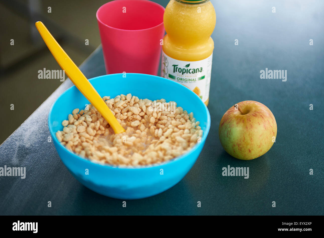 La scuola prima colazione Foto Stock