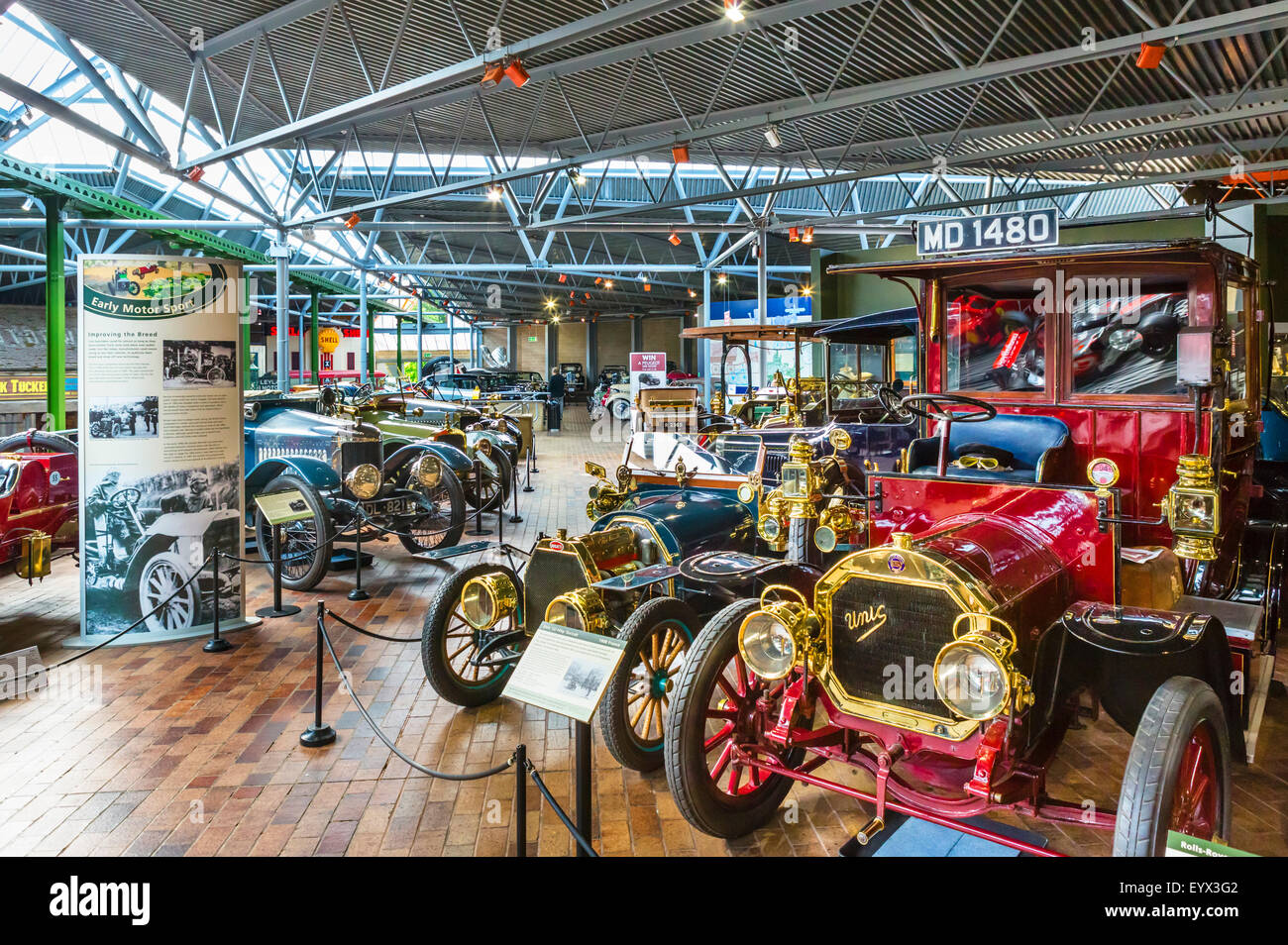 Il National Motor Museum di Beaulieu, Hampshire, Inghilterra, Regno Unito Foto Stock