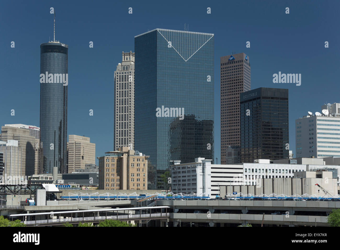 Lo skyline di downtown Atlanta in Georgia negli Stati Uniti Foto Stock