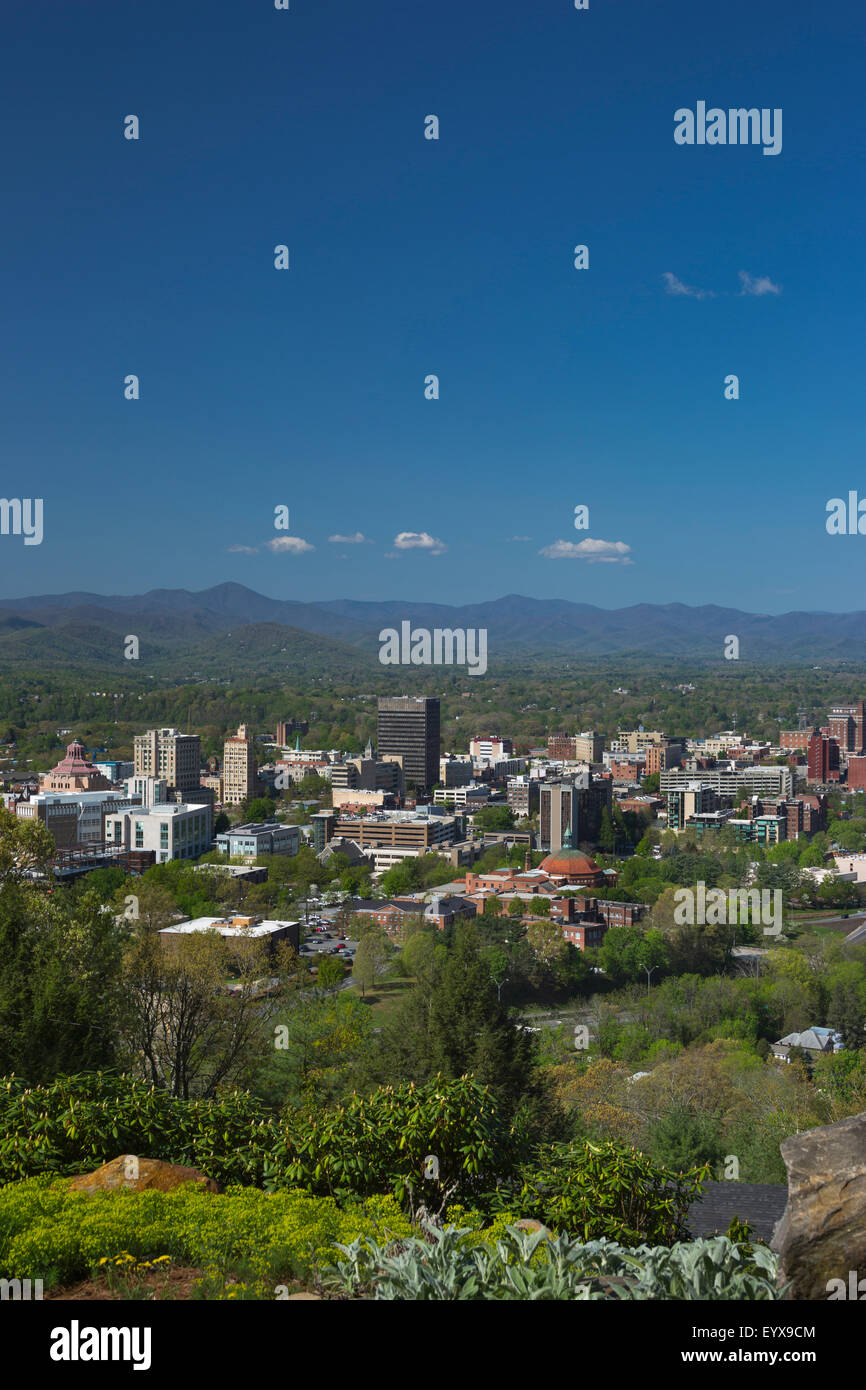 SKYLINE DEL CENTRO ASHEVILLE BUNCOMBE COUNTY North Carolina USA Foto Stock