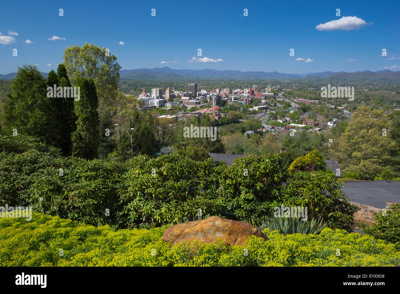 SKYLINE DEL CENTRO ASHEVILLE BUNCOMBE COUNTY North Carolina USA Foto Stock