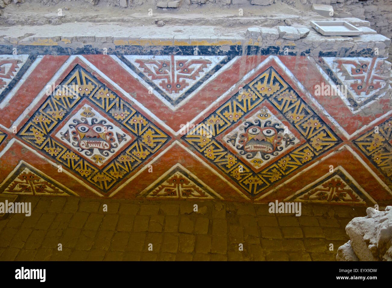 Huaca de la Luna complesso archeologico, vicino a Trujillo, La Libertad Provincia, Perù Foto Stock