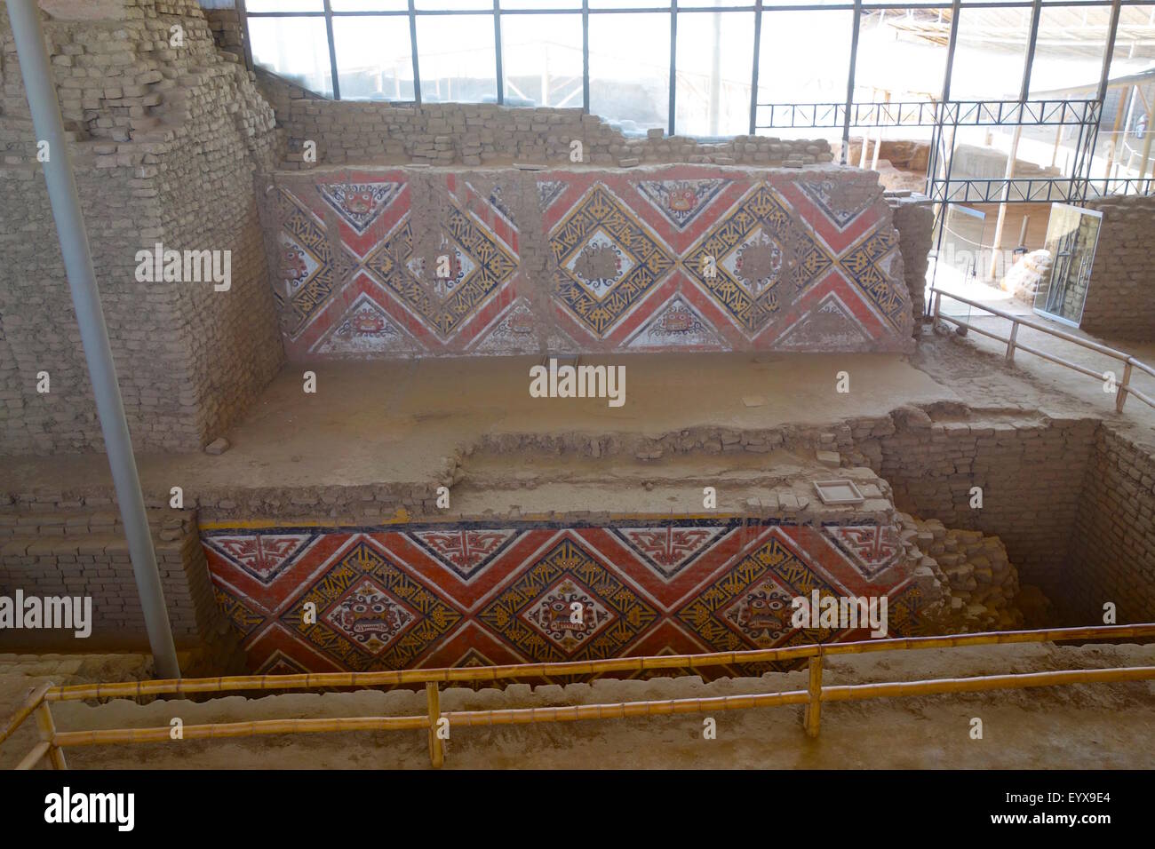 Huaca de la Luna complesso archeologico, vicino a Trujillo, La Libertad Provincia, Perù Foto Stock