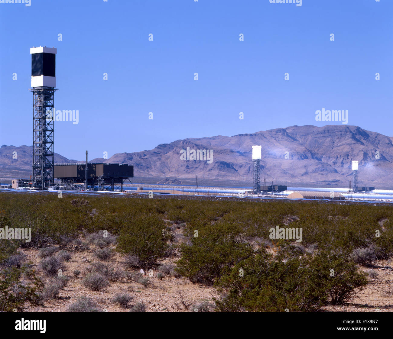Centrale solare Foto Stock