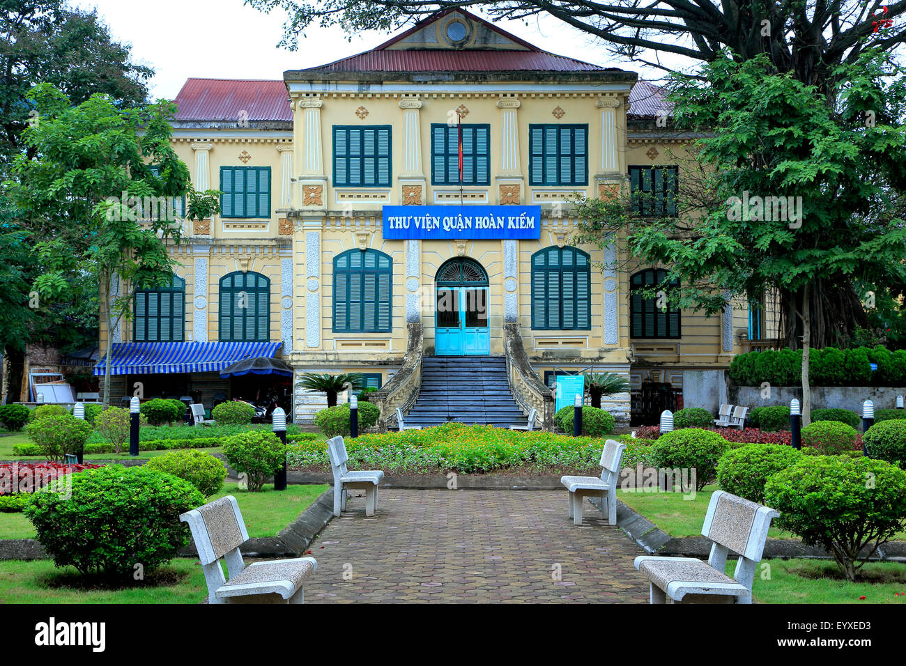 Biblioteca pubblica, Hanoi, Vietnam Foto Stock