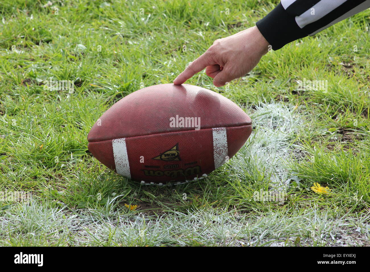 Santi Oxford American Football team Vs Bristol Apache squadra di football americano. In Inghilterra. 2015 Foto Stock