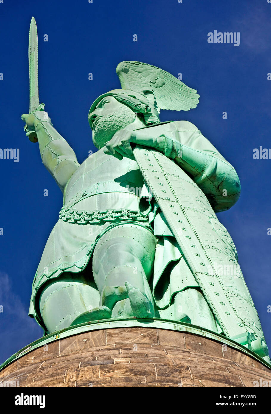 Hermannsdenkmal nella foresta di Teutoburgo, in Germania, in Renania settentrionale-Vestfalia, Detmold Foto Stock