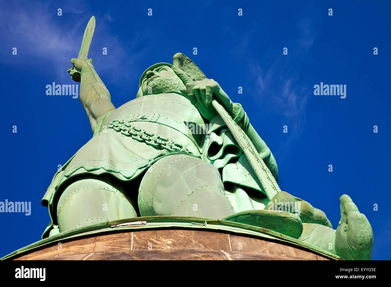 Hermannsdenkmal nella foresta di Teutoburgo, in Germania, in Renania settentrionale-Vestfalia, Detmold Foto Stock