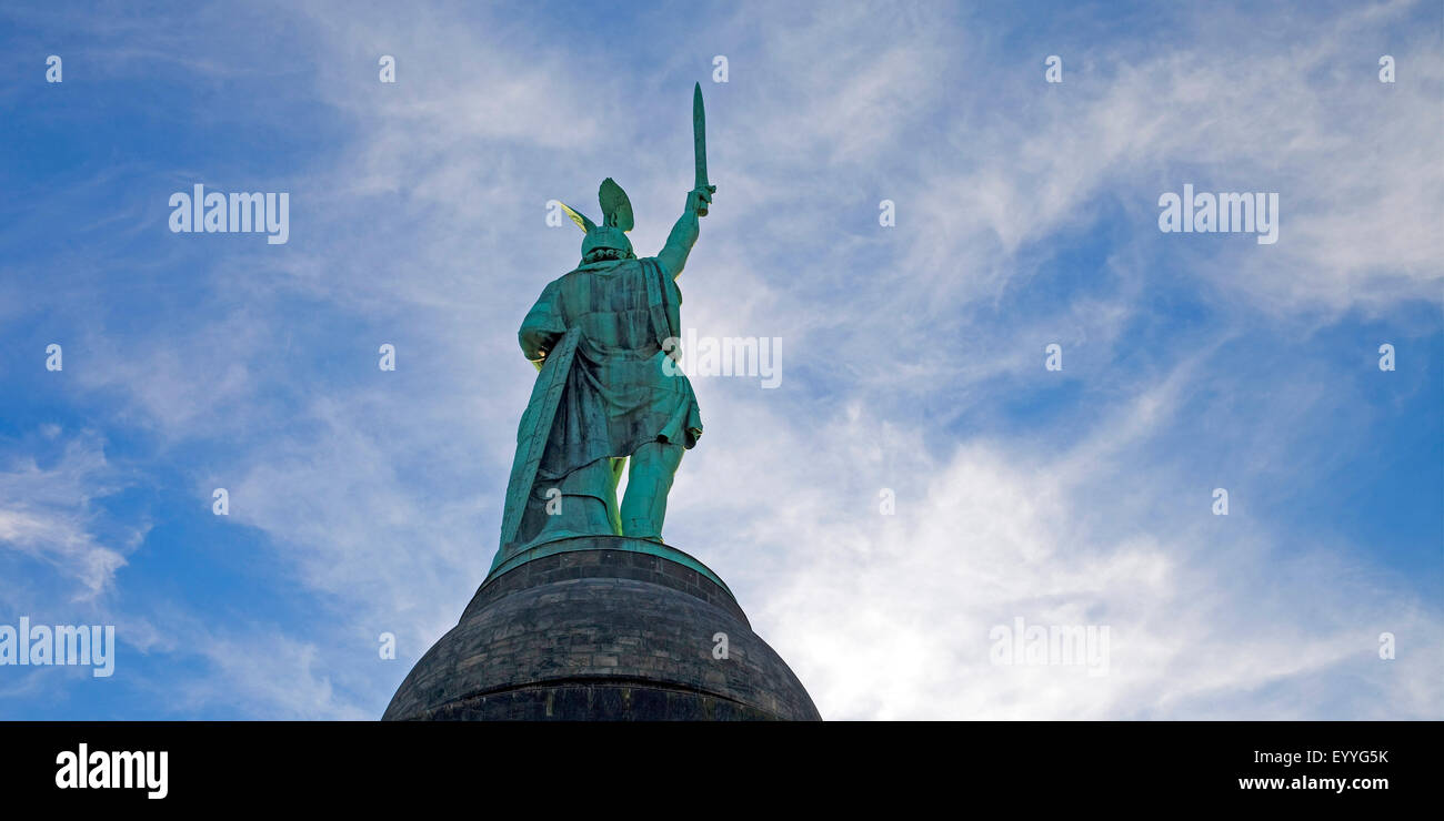 Hermannsdenkmal nella foresta di Teutoburgo, in Germania, in Renania settentrionale-Vestfalia, Detmold Foto Stock