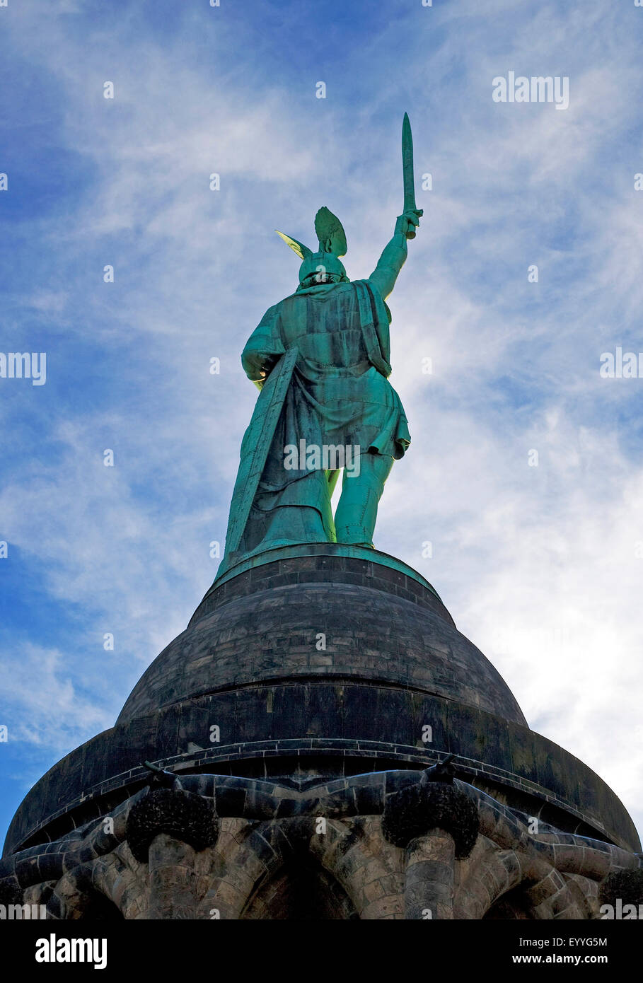 Hermannsdenkmal nella foresta di Teutoburgo, in Germania, in Renania settentrionale-Vestfalia, Detmold Foto Stock
