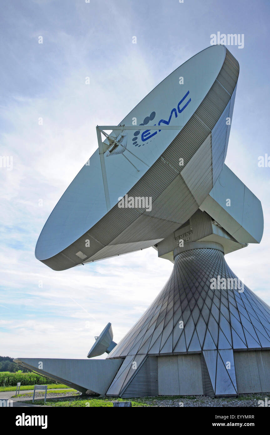 Stazione di terra Raisting, stazione di terra per la comunicazione con i satelliti di comunicazioni, in Germania, in Baviera, Raisting Foto Stock Stazione di terra Raisting, stazione di terra per la comunicazione con i satelliti di comunicazioni, in Germania, in Baviera, Raisting Foto Stock