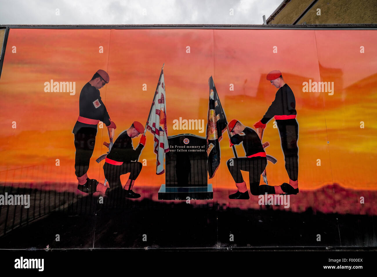 Passato oscuro di Shankill area nella parte occidentale di Belfast Foto Stock
