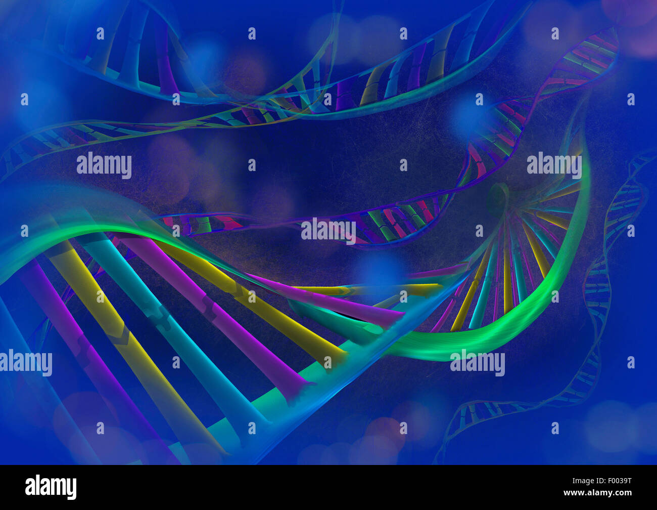 Struttura della doppia elica del DNA Foto Stock