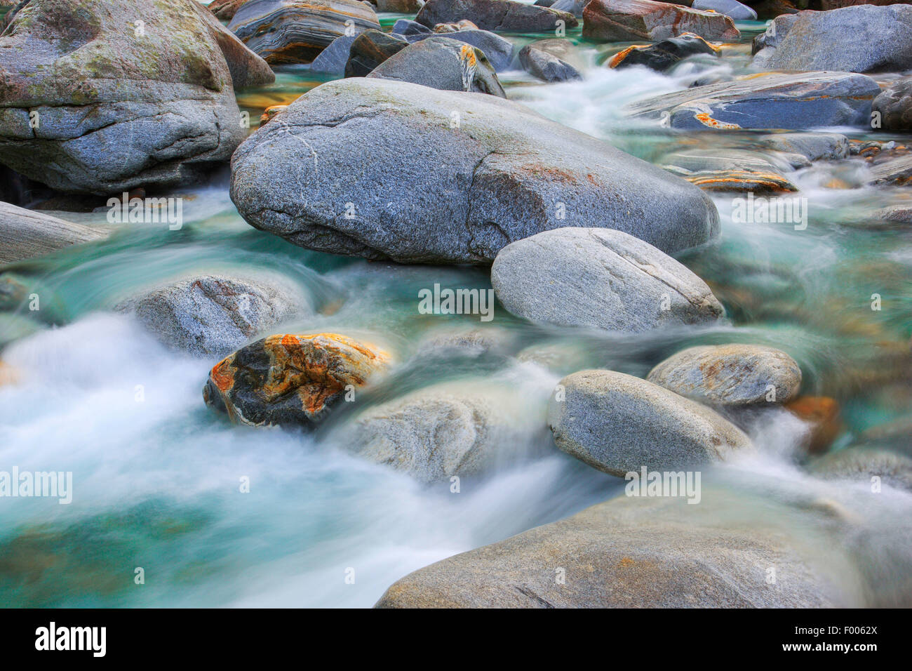 Fiume Verzasca in Val Verzasca, Svizzera Ticino, Verzasca Foto Stock