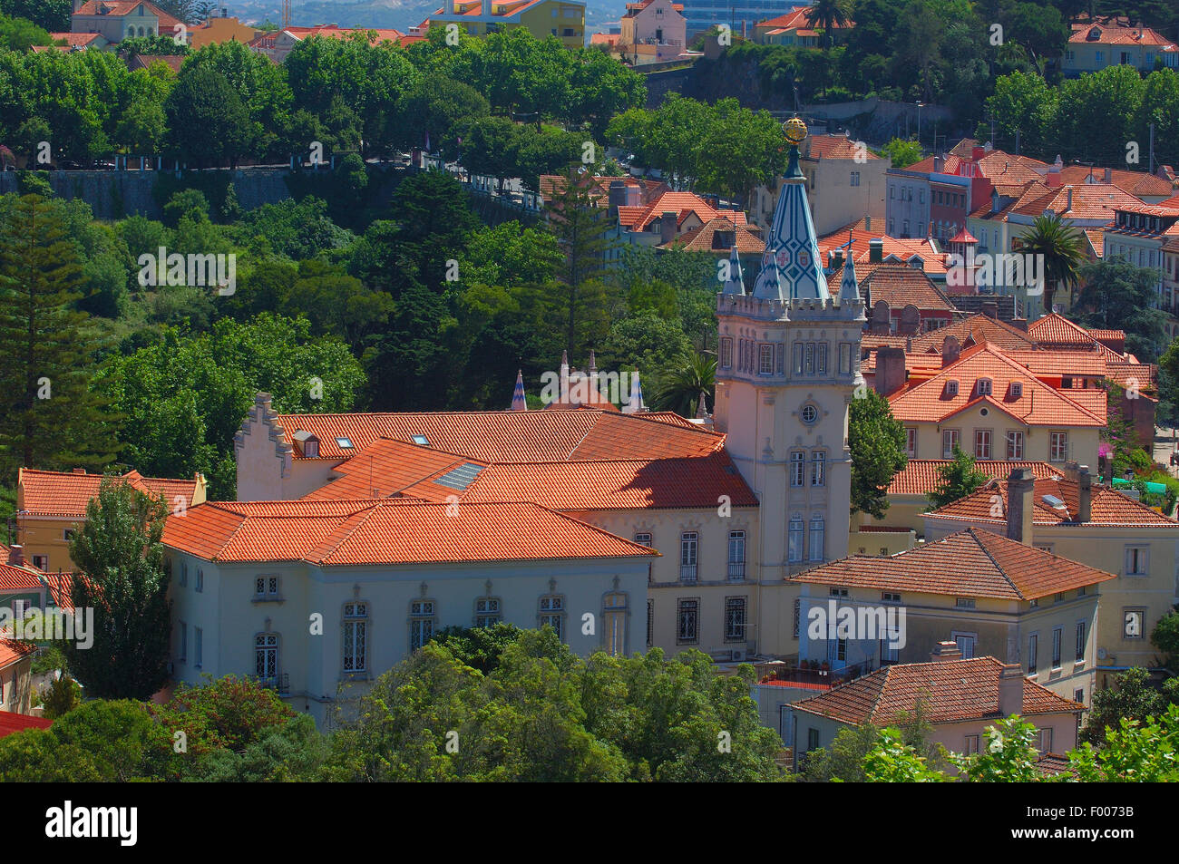 Town Hall, Sintra, Sito Patrimonio Mondiale dell'UNESCO, Portogallo, Europa Foto Stock