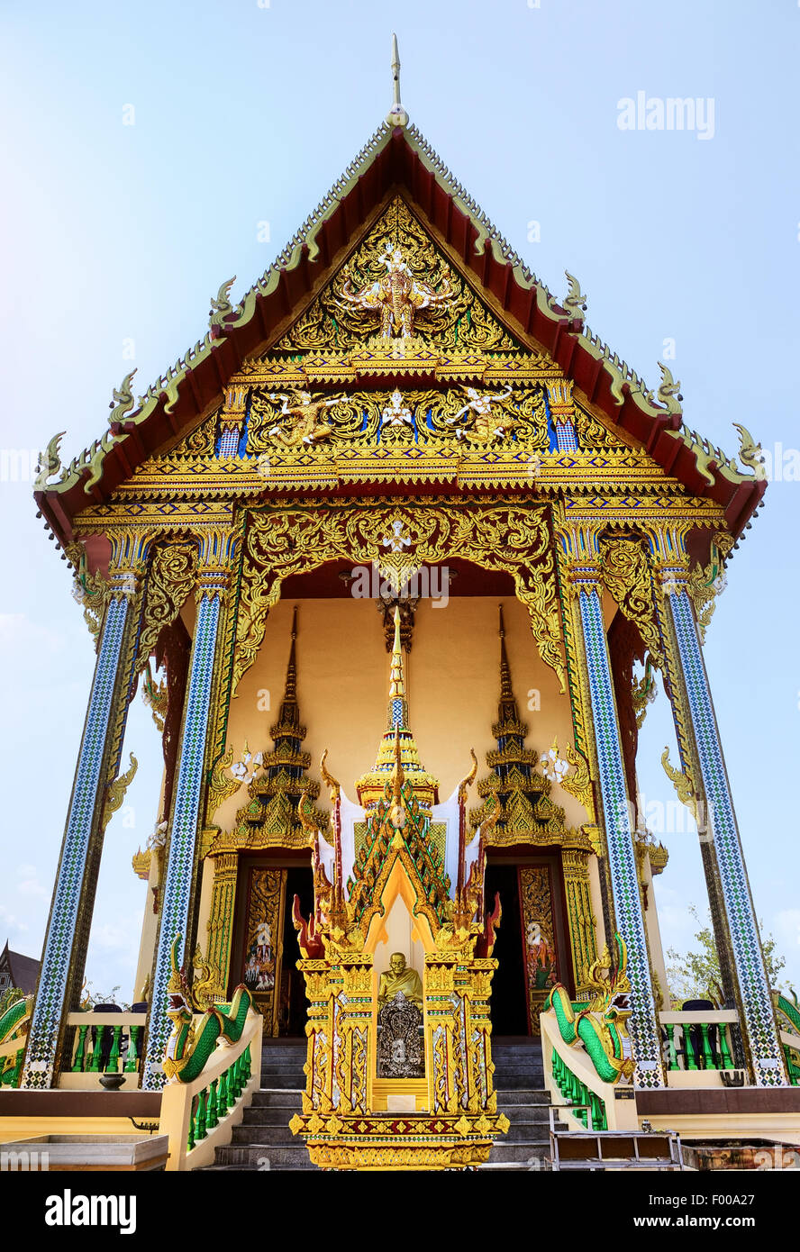 Complesso tempio Wat Plai Laem, Samui Island, Thailandia Foto Stock