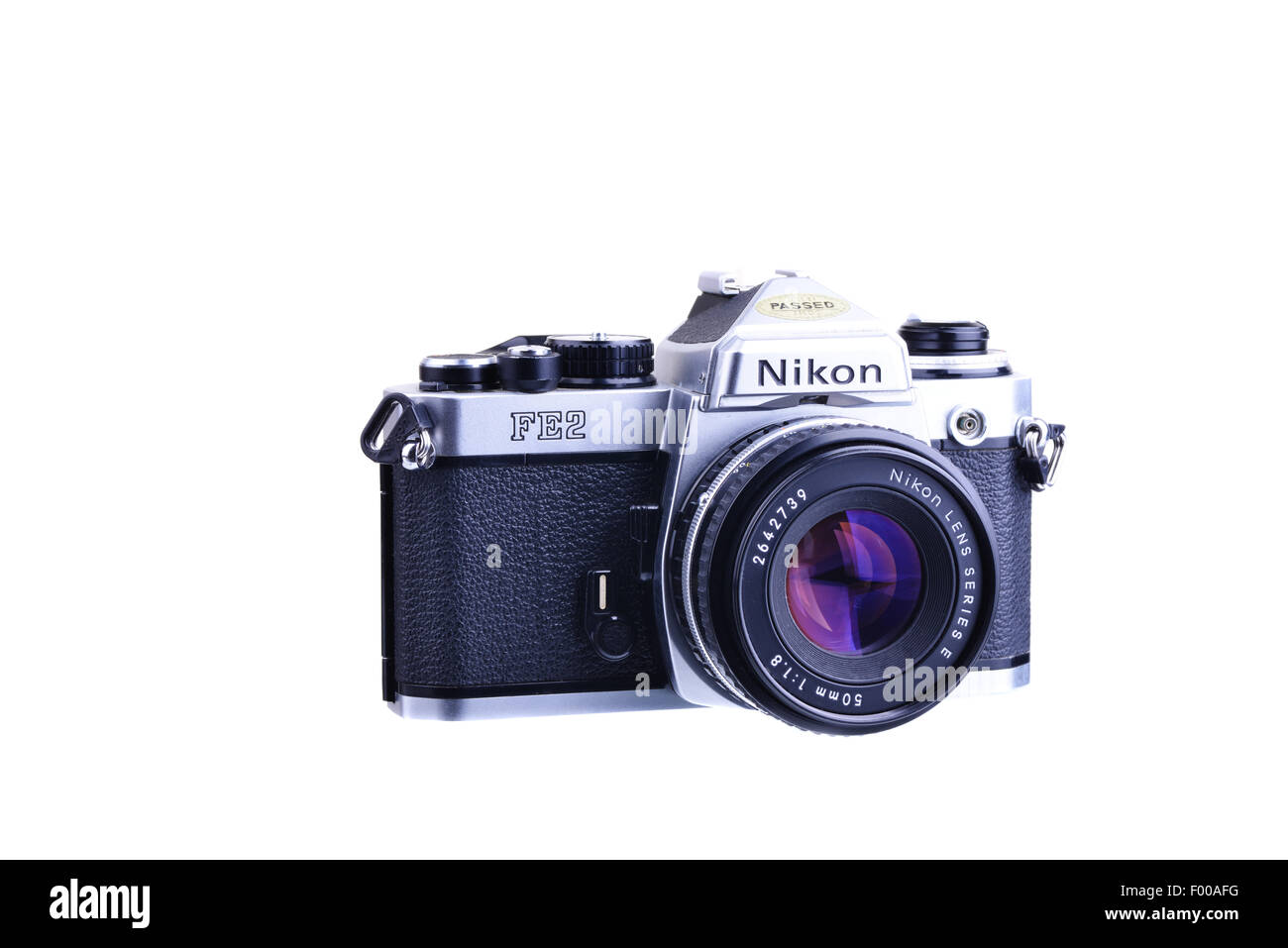 PANAMA, Panama - 30 luglio 2015: Il Nikon FE2 è un sistema avanzato di semi-professionale, livello di ottica intercambiabile, 35 mm pellicola, singolo Foto Stock