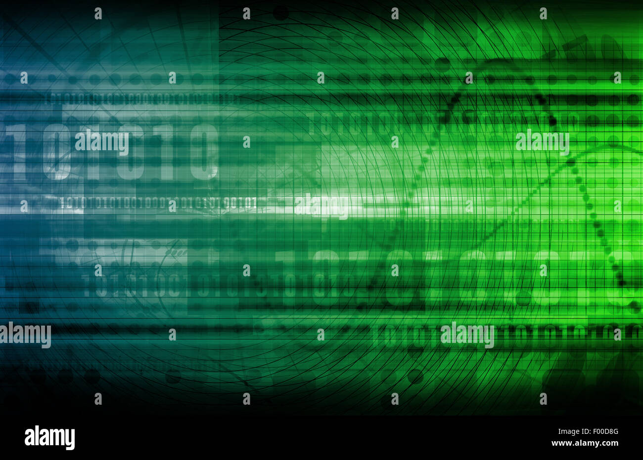 Grafico astratto e analisi dei dati come un concetto Foto Stock