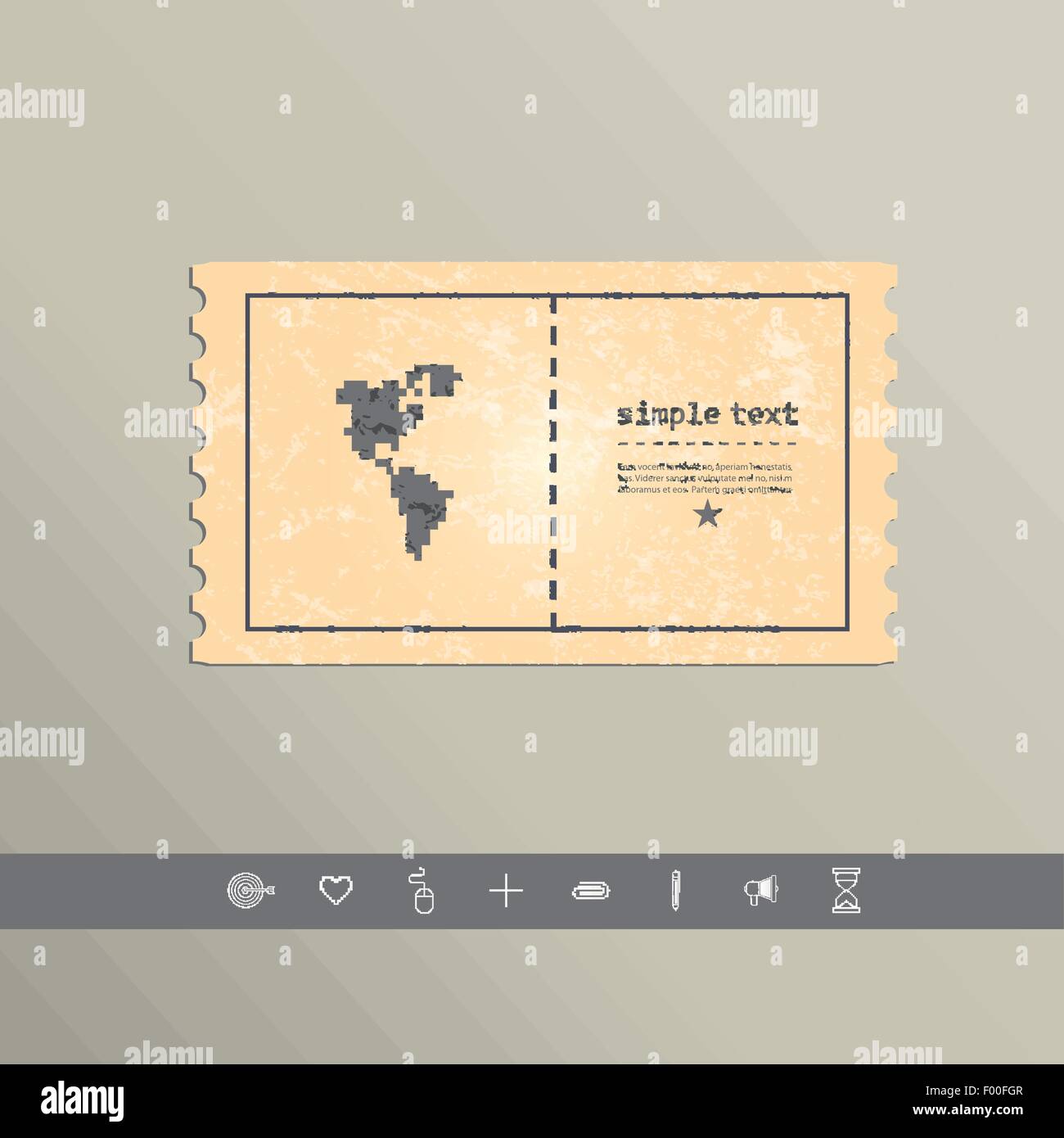 Icona di pixel in Nord e Sud America. Il design del vettore Illustrazione Vettoriale