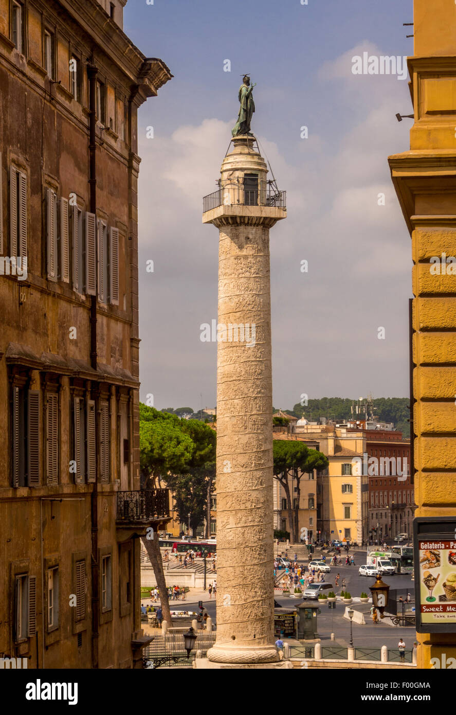 Colonna di Traiano. Roma, Italia. Foto Stock
