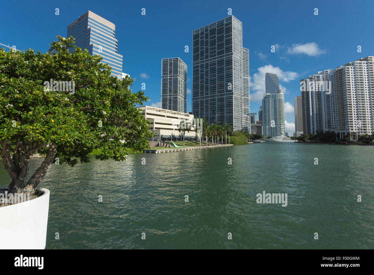 BRICKELL skyline del centro cittadino di Miami Florida USA Foto Stock