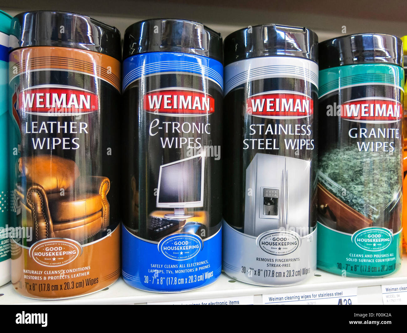 Weiman salviette di pulizia domestici prodotti, Stati Uniti d'America Foto Stock