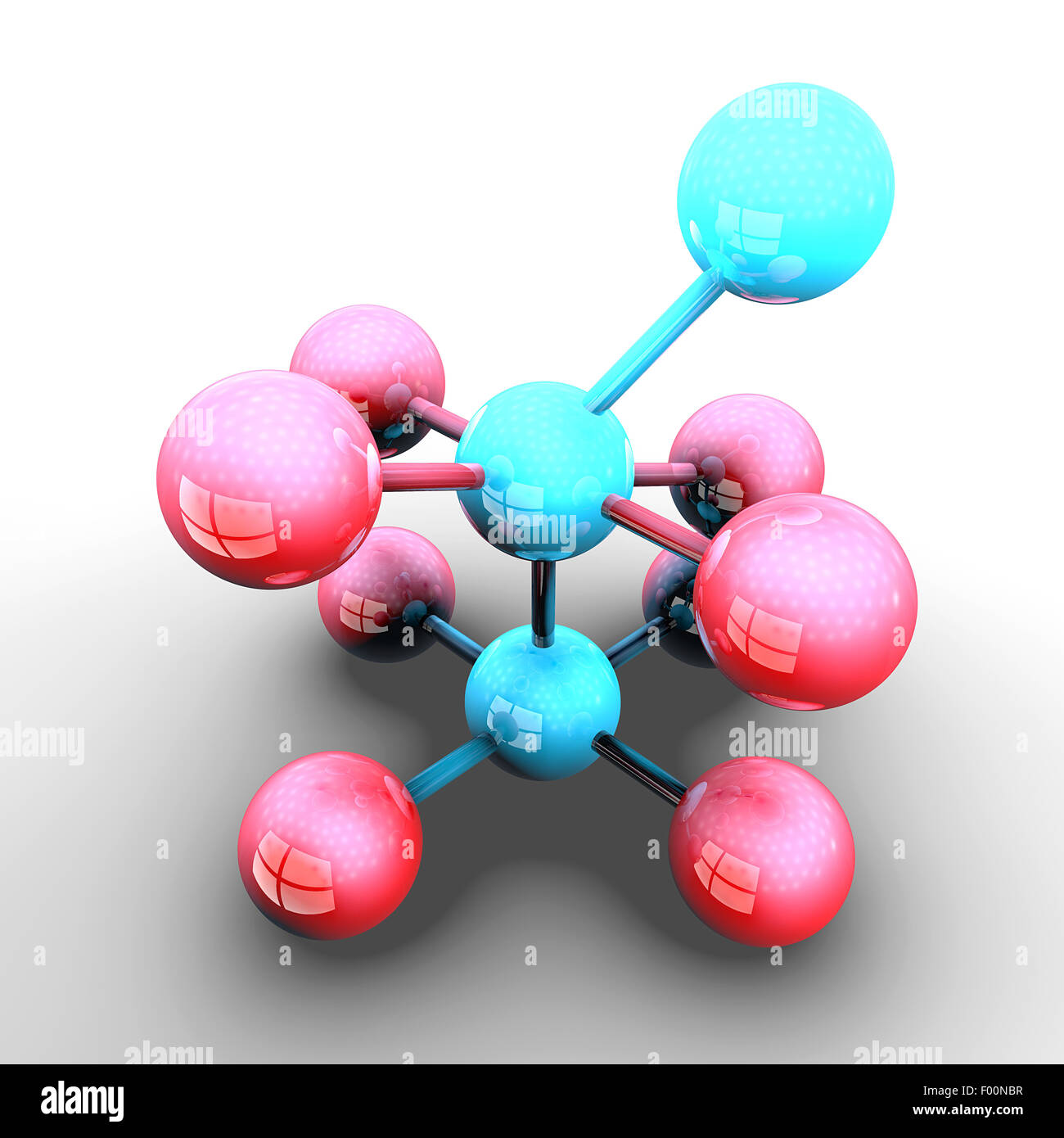 3d molecola e atomo, scienza e ricerca Foto Stock
